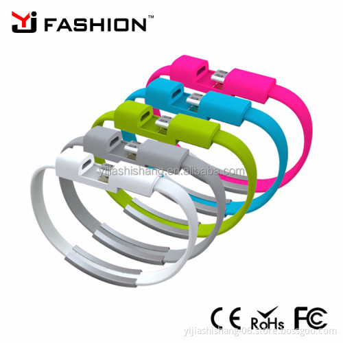 Short Micro USB Charging Cable Wristband Micro USB Cable Data Sync Charger Bracelet For Power Bank/ Smart Phone